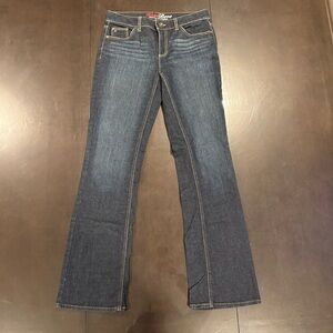 NWOT Tommy Hilfiger Hope Women Classic Mid Rise Bootcut Blue Denim Jeans 2R Dark